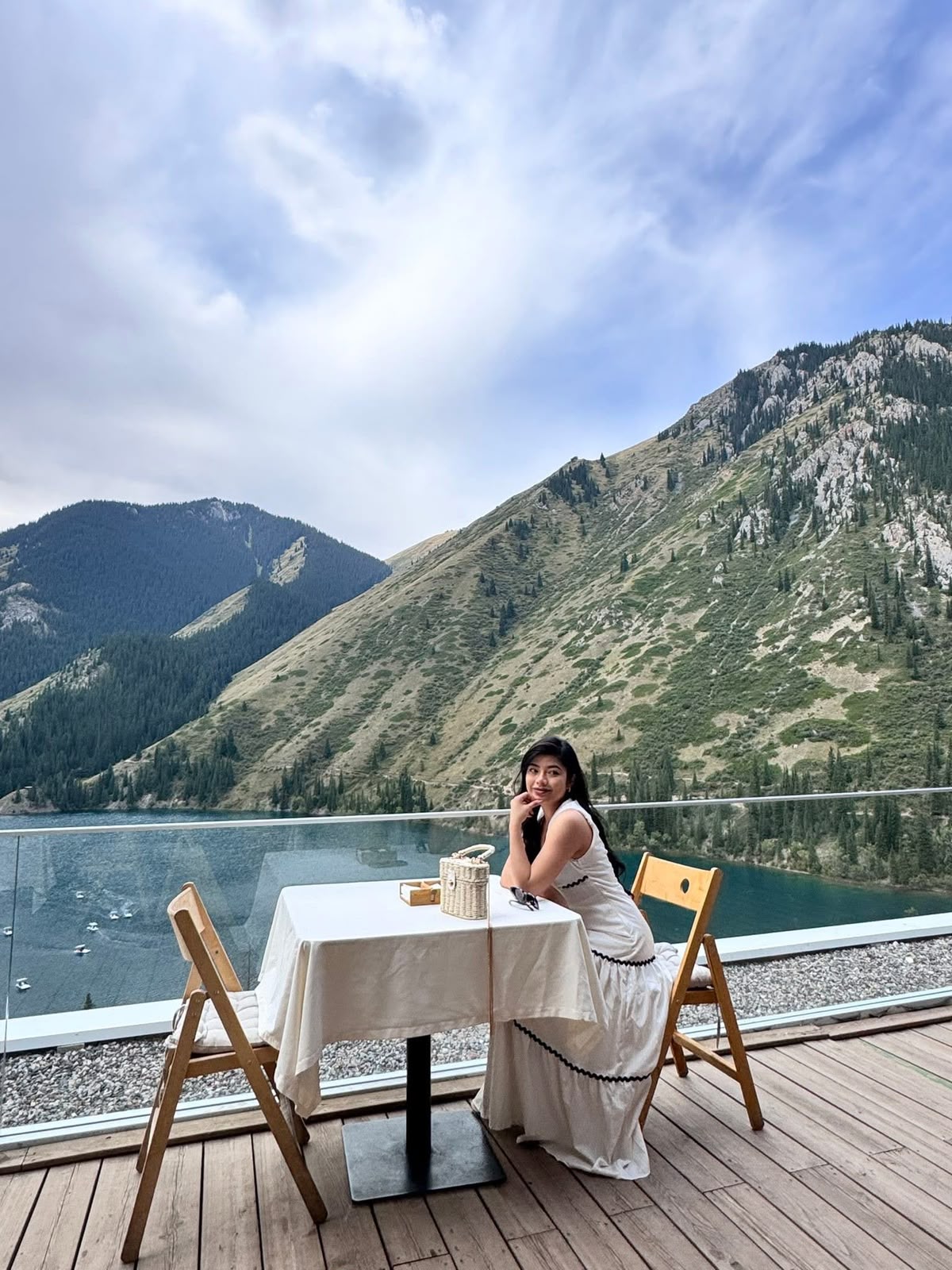 Traveler at Kolsay Lakes